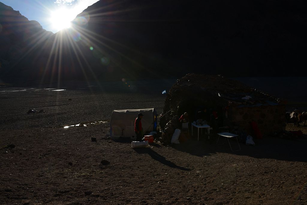 18 Sunset On Casa de Piedra 3245m On The Trek To Aconcagua Plaza Argentina Base Camp